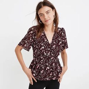 LIKE NEW Madewell Georgette Flutter Top Size S